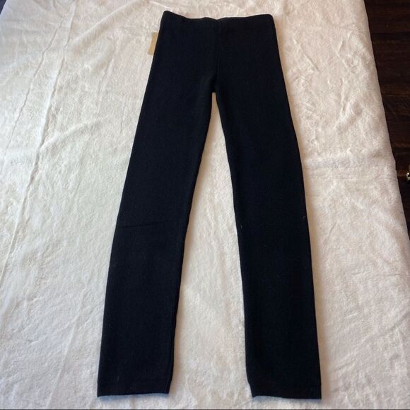 M. Rena New With Tags Black Knit Pull On Leggings Size OS - Picture 2 of 9